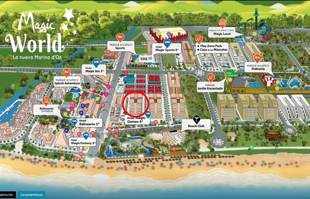 Apartamento en 7ᵃ Planta - 1ᵃ Línea de Playa - Bahía Park, Marina d'Or Oropesa del Mar Exterior foto